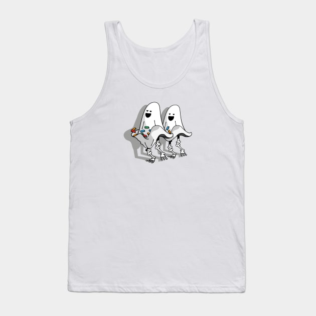 Happy Ghosts Tank Top by Leoni Paganotti